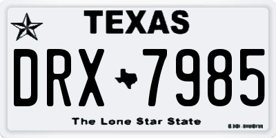 TX license plate DRX7985