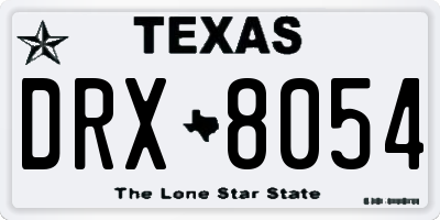 TX license plate DRX8054