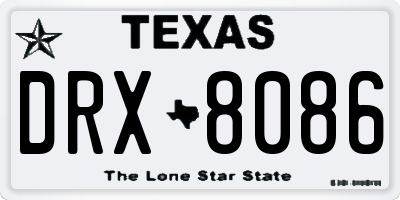 TX license plate DRX8086