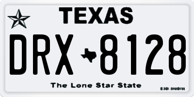TX license plate DRX8128
