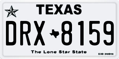 TX license plate DRX8159