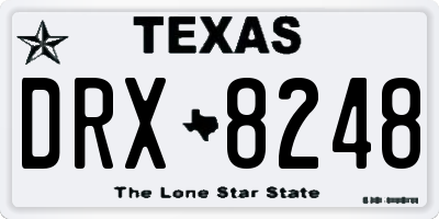 TX license plate DRX8248