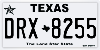 TX license plate DRX8255
