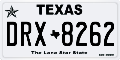 TX license plate DRX8262