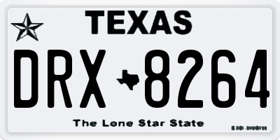TX license plate DRX8264