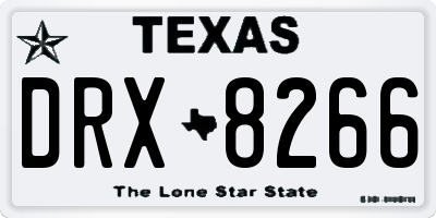 TX license plate DRX8266