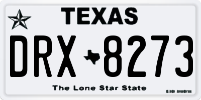 TX license plate DRX8273