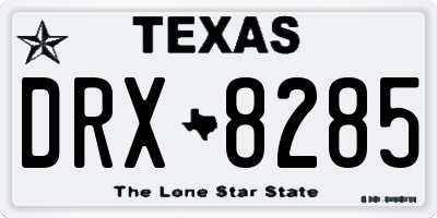 TX license plate DRX8285
