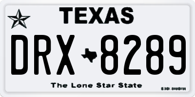 TX license plate DRX8289