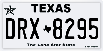 TX license plate DRX8295