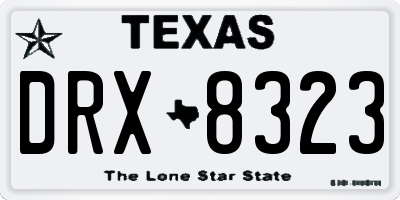 TX license plate DRX8323