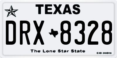 TX license plate DRX8328