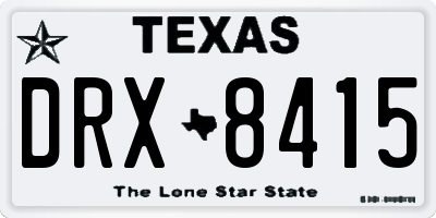 TX license plate DRX8415