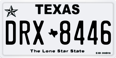 TX license plate DRX8446