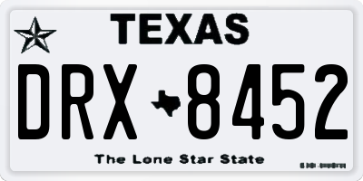 TX license plate DRX8452
