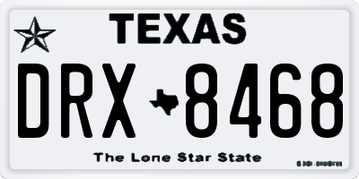 TX license plate DRX8468
