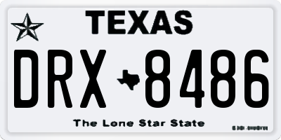 TX license plate DRX8486