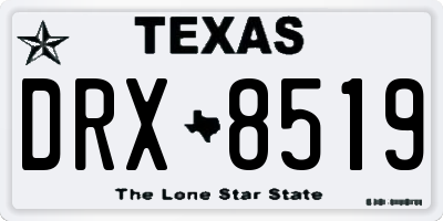 TX license plate DRX8519