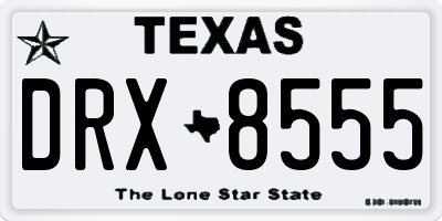 TX license plate DRX8555