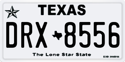 TX license plate DRX8556