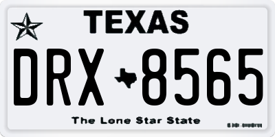 TX license plate DRX8565