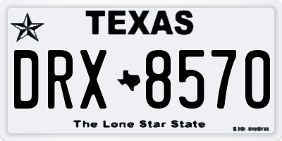 TX license plate DRX8570