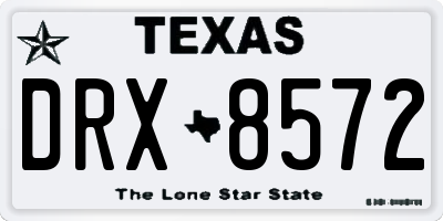 TX license plate DRX8572