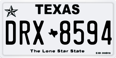 TX license plate DRX8594