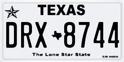 TX license plate DRX8744