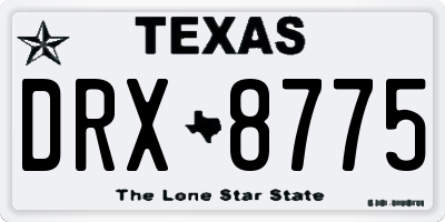 TX license plate DRX8775
