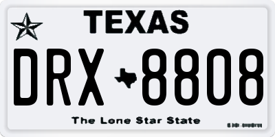 TX license plate DRX8808