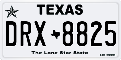TX license plate DRX8825