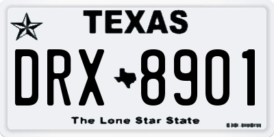 TX license plate DRX8901