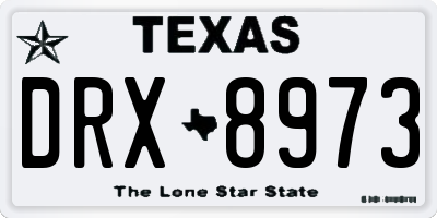 TX license plate DRX8973