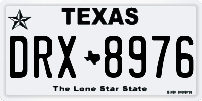 TX license plate DRX8976