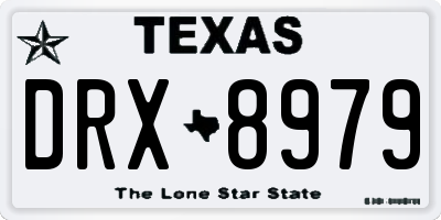 TX license plate DRX8979