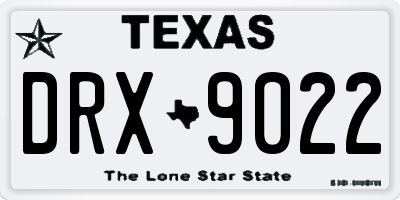 TX license plate DRX9022