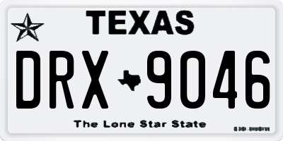 TX license plate DRX9046