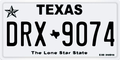 TX license plate DRX9074