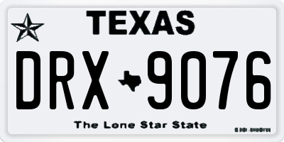 TX license plate DRX9076