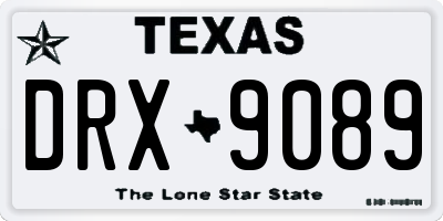 TX license plate DRX9089