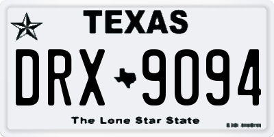 TX license plate DRX9094