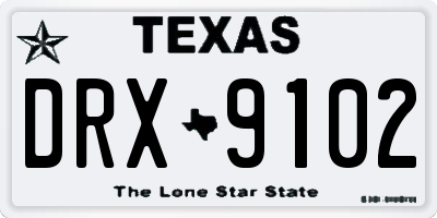 TX license plate DRX9102