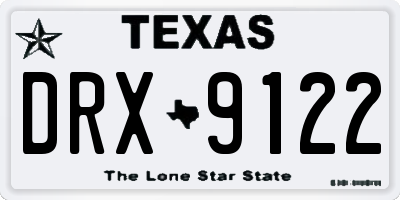 TX license plate DRX9122