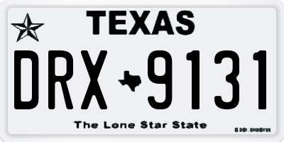 TX license plate DRX9131