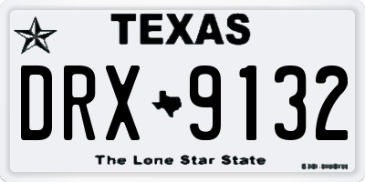 TX license plate DRX9132