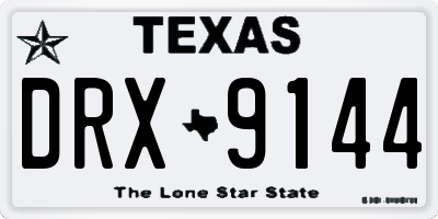 TX license plate DRX9144