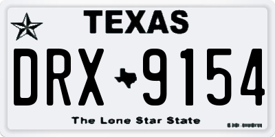 TX license plate DRX9154