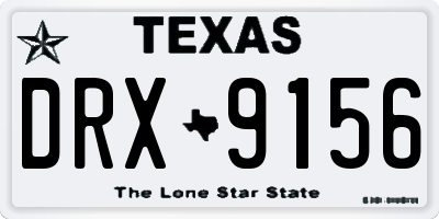TX license plate DRX9156