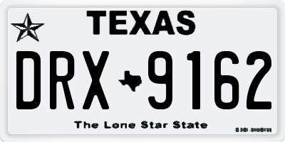 TX license plate DRX9162